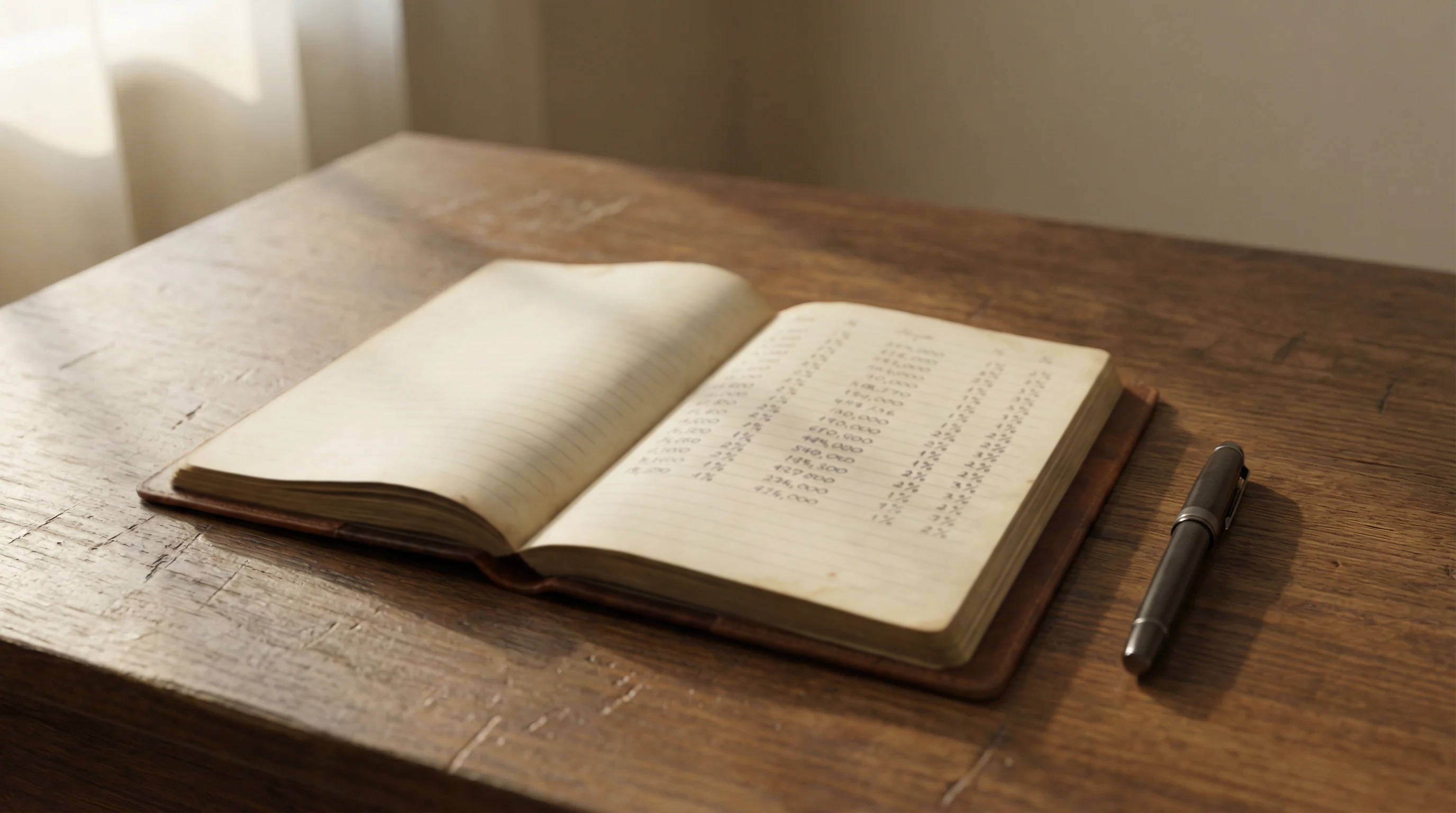 Cuaderno abierto con anotaciones de gestión de bankroll junto a un bolígrafo